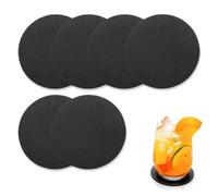 GHPKOTW 6 Piezas Posavasos Vasos, De Doble Cara Posavasos Vasos Posavasos Posavasos De Bebidas Posavasos Antideslizantes Posavasos De Cuero De Imitación De Cuero Posavasos Mirada Posavasos（Dark）