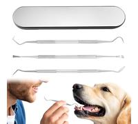 GHPKTOW 3 Limpiador de Dientes Para Perro, Kit de Higiene Dental Para Mascotas, Raspador de Sarro Dental, Herramientas Orales de Acero Inoxidable, Limpieza de Dientes de Mascotas, Removedor de Cálculo