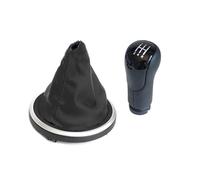 GHQFROP Pomos Palanca Coche para Ford para Fiesta para Fusion para Transit para Connect 2002-2007 Perilla Cambio Marchas Cubierta Arranque Gaitor Manija Cambios(2Pcs 5 Speed Black)