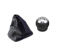 GHQFROP Pomos Palanca Coche para Toyota para Corolla para Verso 2007 2008-2013 5/6 Velocidad Perilla Marchas Coche Palanca Cambios Mano Cubierta Bota Cuero Manija Cambios(2Pcs 5 Speed Silver)