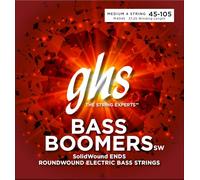 GHS Bass Boomers - Extremos sólidos - Juego de cuerdas de bajo de 4 cuerdas - 45-105 - Calibre medio - Juego M4045
