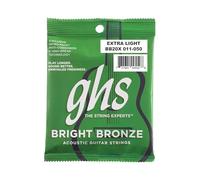 GHS BRIGHT BRONCE - Juego de cuerdas para guitarra acústica BB20X - Extra Light - 011/050