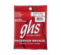 GHS S315 11-50 Extra Light Bronce fosforado Acoustic Set Cuerda