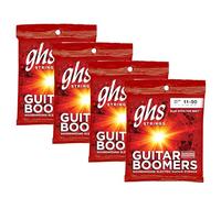 GHS Strings - Cuerdas para guitarra eléctrica chapada en níquel - GBTM SET - True Medium (011-050) con (028-D) y (038-A) - Paquete de 4 juegos