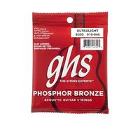 GHS Strings GHS S305 - Juego de cuerdas acústicas de bronce fosforado ultraligero (010-046)