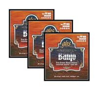 GHS Strings PF160 - Cuerdas para banjo de 5 cuerdas, bronce fosforoso, mediano (.011-.026), 3 juegos de PF160