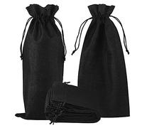 Ghulumn 10 bolsas de vino de arpillera con cordón, bolsas de regalo de tela de arpillera para regalar a ciegas