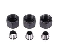 Ghulumn 3 piezas Enrutador Collet Set Chuck Heads Adapter para Taladros Grabado Trimming Tallado Máquina Enrutador Eléctrico Fresa