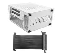 Ghulumn A07 Mini ITX Caja de ordenador Chasis HTPC Caja host USB3.0 ITX Caja con Cable de tarjeta gráfica (C)