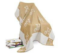 GHUQ Manta de Punto de Lana, Color Caqui, Manta súper Suave, Manta Decorativa para sofá, Sala de Estar, Esencial para Viajes, Adecuada para Todas Las Estaciones, 51 x 63 Pulgadas