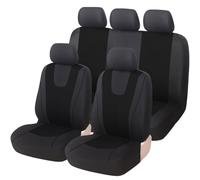 GHUYGTT 9 Piezas Fundas de Asiento de Coche para Mazda CX-30 2019-2022, Fundas de Tela Antideslizantes para Asientos Delanteros y Traseros Accesorios Interiores,D/Black