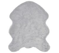 GHVBNMF Alfombra de pelo sintético gris, 50 x 80 cm, aspecto de piel de | Alfombra de piel sintética suave de poliéster para salón y dormitorio. Proporciona calor en suelos fríos.