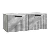 GHVBNMF Armario para TV montado en la pared, color gris cemento, 78,5 x 31 | Estante flotante para salón y dormitorio con 2 puertas abatibles, material de madera resistente, carga hasta 60 kg.