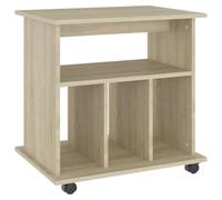 GHVBNMF Armario roble, 60 x 45 x 60 cm, color roble Sonoma | Carrito auxiliar flexible para estudio y oficina, se puede utilizar como mesa de impresión o bandeja de archivos con placa