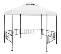 GHVBNMF Cenador para jardín, 323 x 275 x 265 cm, con doble techo, color | Construcción de doble techo para una óptima circulación del aire en el jardín. Estructura de acero resistente con tejido de