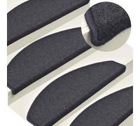 GHVBNMF Juego de 15 alfombrillas antideslizantes para peldaños, 65 x 24 x 4 | Protector de pisada de polipropileno amortiguador para escaleras y pasillos. Almohadillas textiles de fácil cuidado con cinta