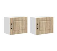 GHVBNMF Juego de 2 armarios de pared para cocina, roble Sonoma, 50 x 31 x | Organizador compacto para cocina y comedor. Proporciona un práctico espacio de almacenamiento para platos y utensilios de