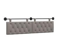 GHVBNMF Juego de 2 cabeceros colgantes tapizados de pared, tela topo, 170 x | Respaldo de pared de color gris pardo que ahorra espacio para dormitorio y pasillo, acolchado suave con marco de madera