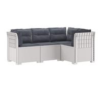 GHVBNMF Juego de sofá de jardín de 4 plazas modular con cojín de | Sofá esquinero resistente a la intemperie para terrazas, balcones y jardines de invierno con cómodos cojines y una posición