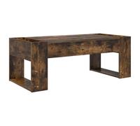 GHVBNMF Mesa de centro con 2 compartimentos, 110 x 50 x 41 cm, roble | Práctica mesa de salón con 2 compartimentos abiertos para mandos a distancia y revistas en un diseño moderno.