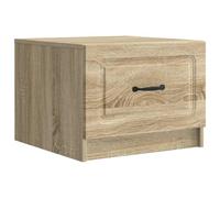 GHVBNMF Mesa de centro de roble Sonoma, 49 x 50 x 37 cm, madera con cajón | Mesa auxiliar compacta para el salón: con cajón integrado, compartimento de almacenamiento y cuerpo robusto que soporta hasta