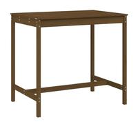 GHVBNMF Mesa de jardín de madera maciza de pino, mesa alta para exteriores | Mesa de madera rústica de color marrón miel para horas acogedoras en el balcón, porche o jardín.