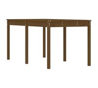 GHVBNMF Mesa de jardín marrón miel 159,5 x 82,5 x 76 cm madera maciza de | Mesa de comedor rústica de madera de pino natural para dar alegría a tu balcón, terraza y patio.
