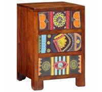 GHVBNMF Mesita de noche de madera maciza de acacia, 40 x 40 x 60 cm | La mesita de noche compacta de madera de acacia con acabado miel proporciona un práctico espacio de almacenamiento para su