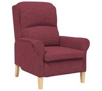 GHVBNMF Sillón tapizado de tela, color rojo vino, 76 x 94 x 102 cm | Cómodo sillón de televisión con acolchado de espuma suave y patas de madera, ideal para dormitorios y mesas de lectura.