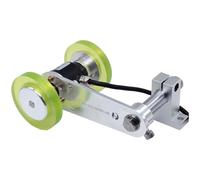 GHW38T - Codificador de rueda de 8 mm para medición de posición de longitud con 2 ruedas de medición (300 mm) y soporte de resorte (salida de controlador de línea, resolución de 200 PP/R)