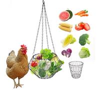GHWMYD Colgante Comedero para Gallinas, Cestino per mangiatoia per polli, verdura e frutta Grande da 6,5 pollici, para Alimentar a Tus Gallinas, Pollos y Pájaros (1 Pieza)