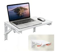 GHWMYD Mesa Plegable Pared para Espacios Pequeños, Blanco 42x30cm | Flotante Estante Abatible para Oficina en Casa, Sala, Dormitorio y Cocina, Ahorro de Espacio, Mesa Montada en la Pared