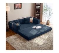 Ghygetrich Puff Cama, Sofa Comprimido Sofa Cama Plegable Sofa 3 Plazas Oferta Sofa Modular Sofas Cama Sofa Espuma Comprimida Navy Blue 150 * 100 * 70cm