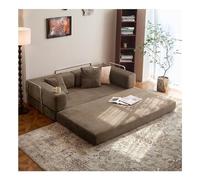 Ghygetrich Puff Cama, Sofa Comprimido Sofa Cama Plegable Sofa 3 Plazas Oferta Sofa Modular Sofas Cama Sofa Espuma Comprimida Coffee Brown 220 * 100 * 70cm
