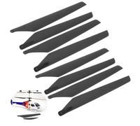 GHYJHS Juego de 2 cuchillas principales de helicópteros RC Hobby para helicópteros RC V3 V4 5#4 5-8 Apache AH6, color negro