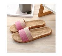 GHYUB Zapatillas Antideslizantes Mujeresres,Antideslizantes De Lino A De Estilo Recreativo De Interior Hecho De Lino, Zapatillas Interior Sandalias Unisex Punta Abierta para Verano