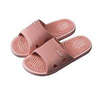 GHYUB Zapatillas De Ducha，Chanclas De Masaje, Sandalias De Masaje De Acupresión, Zapatos para Hombres Y Mujeres, Zapatos para El Hogar, Absorción De Impactos (Color : Pink, Size : EUR 35-36)