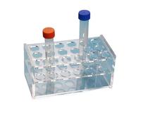 GHZHANG Soporte de Tubos de ensayo de Vidrio orgánico Transparente, tamaño del Orificio 13/16/19/21/26/31mm, Soporte de Tubos de ensayo PMMA for Laboratorio Escolar, 1 Uds.(16mm 30holes)
