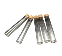 GHZHANG Tubo de ensayo de Vidrio de Laboratorio Transparente con Tapones de Corcho, Tubos de Fondo en Suministros de Laboratorio, 5 uds./10 Uds. De diámetro de 12mm a 30mm(25x150mm 5pcs)