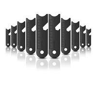 Ghzste 10 piezas de supervivencia para encender fuego, rasqueta de pedernal al aire multiherramienta, pedernal y acero, supervivencia para camping, senderismo, caza (negro)