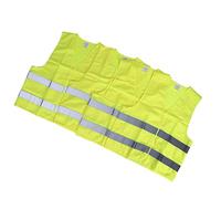 Ghzste 4 Uds Chaleco de Seguridad de Alta Visibilidad Tira Reflectante Amarillo Neón XXL para Accidentes de Tráfico Hombres Mujeres