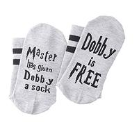 Ghzste Calcetines unisex de la novedad El maestro ha dado Dobby Calcetines de algodón Letra Calcetines de punto Novedad Divertidos Crew Casual Unisex Hombres Mujeres Calcetines Divertidos, Gris
