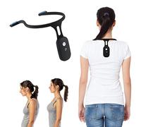 Ghzste Corrector de postura inteligente y entrenador para la espalda, entrenador de postura colgante para el cuello recargable de silicona, corrector de postura automática por inducción, enderezador