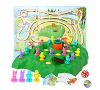 Ghzste Funny Bunny Game Family Juego de mesa para niños y adultos Tortoise Bunny Trap Juego de mesa competitivo multijugador educativo interactivo Hare Trap