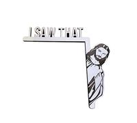 Ghzste I Saw That Jesús Pegatinas, Creativa Divertida Decoración para el Hogar Jesús I Saw That Pegatinas, Divertida Decoración para el Hogar Marco de Puerta de Madera Librería Ornamento