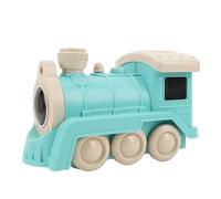 Ghzste Juguete de juguete con pulverizador, pelota flotante, pequeño tren, juguete innovador para niños, juguete eléctrico con sonido, luz, música, spray para niños (verde)