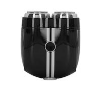 Ghzste Mini máquina de afeitar eléctrica para barba, carga tipo C, malla curvada, uso en seco y húmedo, IPX7, recortadora cortadora de agua, diseño de estructura compacta, cuerpo de zinc, (negro)