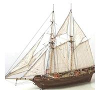 Ghzste Modelos de barcos de madera, modelo de velero, kit de construcción de barcos, modelo de barco de madera, modelo insignia de madera, juguete