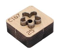 Ghzste Molde de piel con forma de flor para cortar bolas de flores, cortador de metal para llaveros, bolsos, adornos de papel (25 mm)