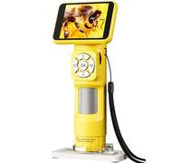 Ghzste Ortable - Microscopio digital de mano con pantalla IPS de 2,8 pulgadas, recargable, portátil, con 8 luces LED